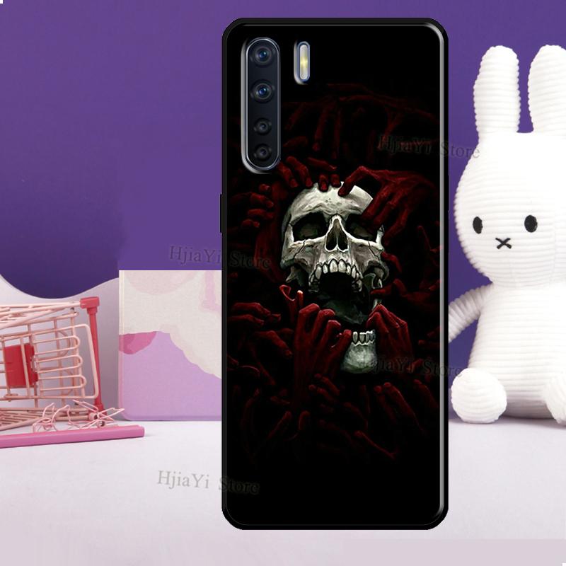 Horror Skull Gothic Phone Case For OPPO A5 A9 A31 A53 S 2020 A94 A74 A54 A72 A52 A83 A91 A93 A15 Reno 5 Lite