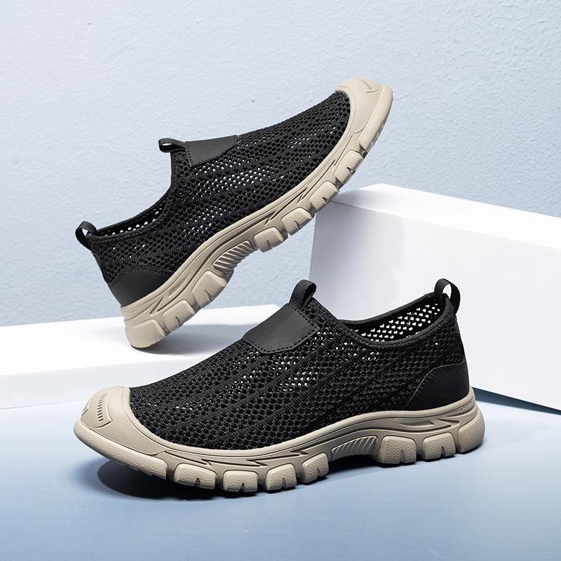 Summer Men Shoes Hollow Mesh Breathable Casual Sneakers Comfortable Walking Sport Shoes Lightweight Loafers Outdoor Wading Shoes