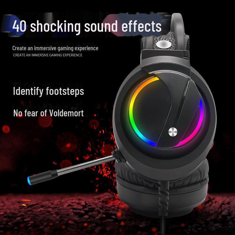 K1 7.1 RGB Φωτιζόμενα Ακουστικά Gaming με Μικρόφωνο για Επιτραπέζιους Υπολογιστές