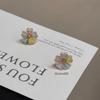 Colorful Daisy Stud Earrings for women Luxury Exquisite High Sweet Cute Flower Ear Studs Simple Girl's Daily Party Jewelry Gift