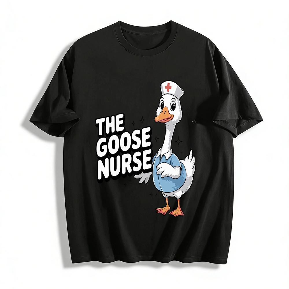 

The Goose Nurse Cute Graphic Casual Top Pure cotton T-shirt XXS