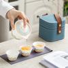 Travel Tea Set Small Set Cover Bowl Teacup Kung Fu Tea Set Kuaike Cup Practical Gift Business Souvenir