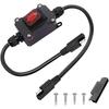 12-24V SAE Extension Cable with Inline IP67 Waterproof PG9 Double-head Power Switch