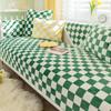 Checkerboard Grid Sofa Cushion Winter Non-slip Plush Cushion Cushion Simple Modern Sofa Cover Cover Towel
