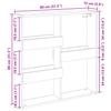 Wall Cabinet Gray Sonoma 80 x 15 x 80 cm Particleboard