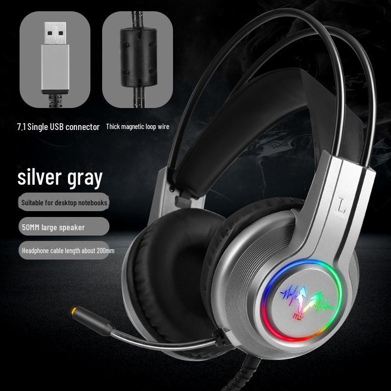 Yidianling H200 Luminous Head-mounted Gaming Headset with Noise Cancelling & Deep Bass