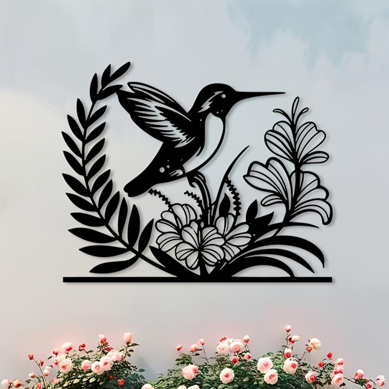 Elegant Hummingbird Metal Wall Art Sculpture Living Room Garden Decor Bird Lover Gift
