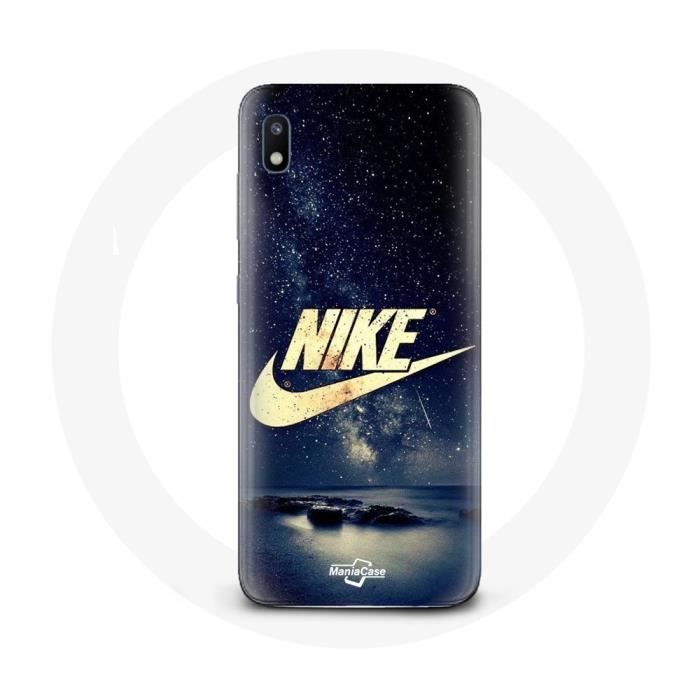 Coque - Maniacase - Samsung Galaxy A10 - Nike Logo - Noir - Souple - Sportif