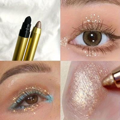 Ombretto Penna Trucco Occhi Penna Silkworm Sdraiato Penna Evidenziatore Doppia Punta Ombretto Stick Donne Trucco Opaco Luccicante