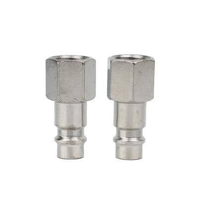 Euro Male Quick Release Fittings Accessories Air Line Compressor Connect 1/4 2pcs Coupler High Strength Silver Thread Tools