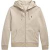 Polo Logo Long Sleeve Hooded Zip Jacket Men Jackets Beige 710881517-049