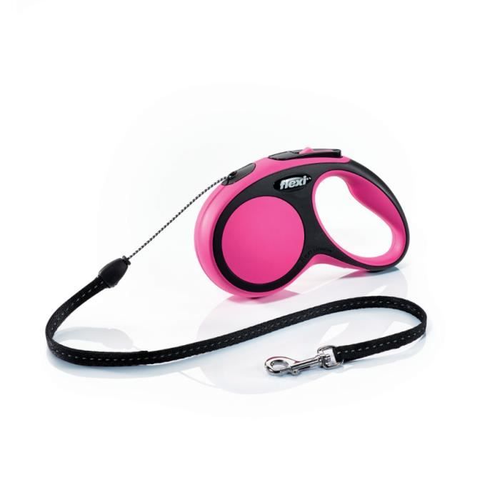 Laisse Enrouleur ZOLUX Flexi - 8m - Rose - 464425ROS
