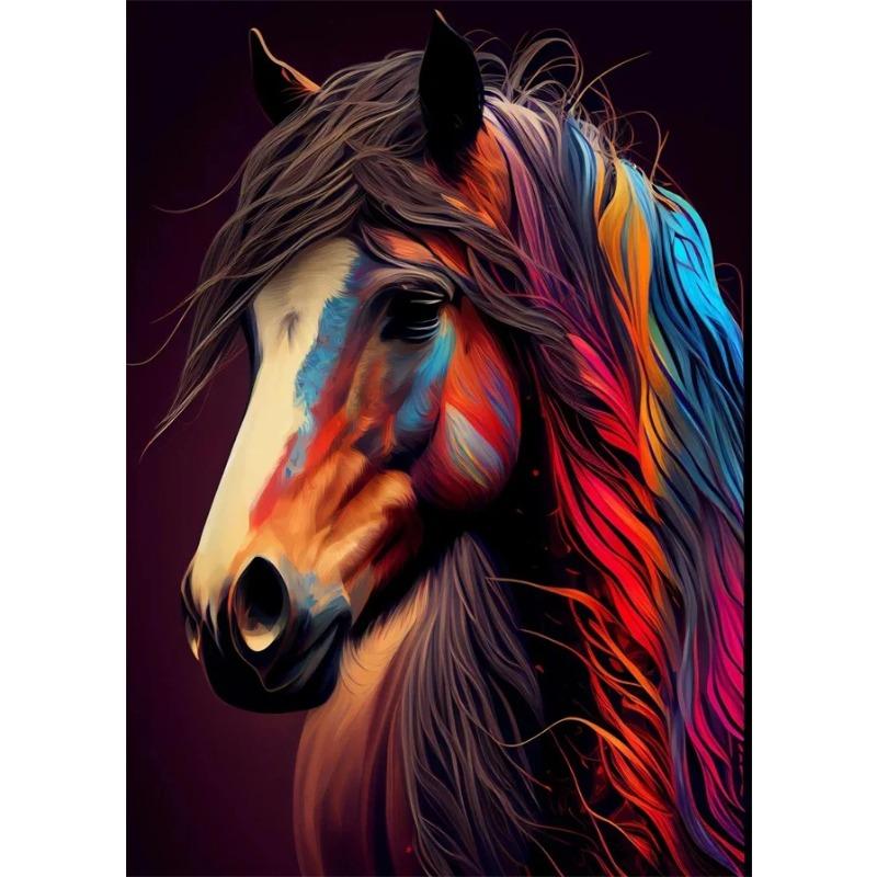 Animal Horse Beautiful Posters and Prints Abstract Canvas Painting Horse Wall Art Pictures for Home Living Room Decoration