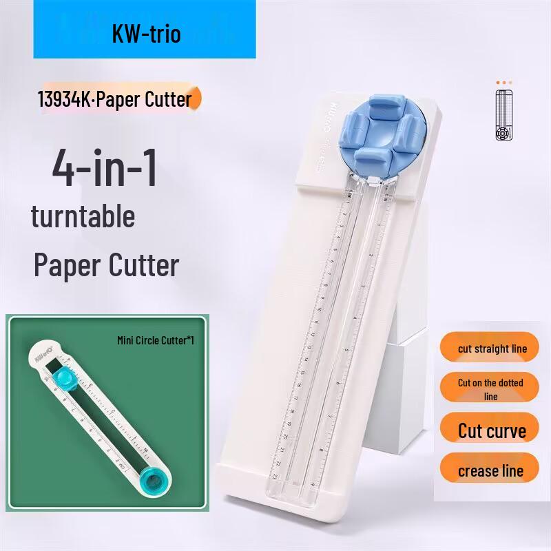 Multifunctional Paper Trimmer: Four-in-One Journal & Utility Knife Cutter for Office and Craft.