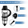 30 Pcs Rubber Grease Fitting Caps Brake Bleeder Cap Black Brake Dust Cover Car Zerk Covers Small Automotive Brake Bleeder Screw Caps Bleed Nipple Cap