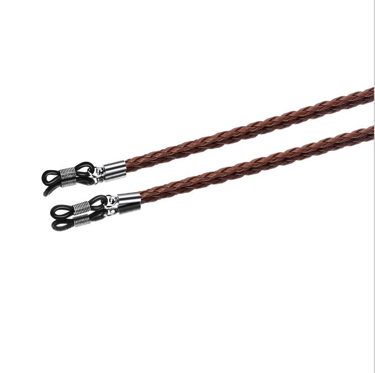 Corda Spessa a Torciglione in Pelle per Occhiali da Sole Catena per Occhiali Intrecciata Cordoncino per Occhiali Sport All'Aria Aperta Antiscivolo Accessori per Occhiali