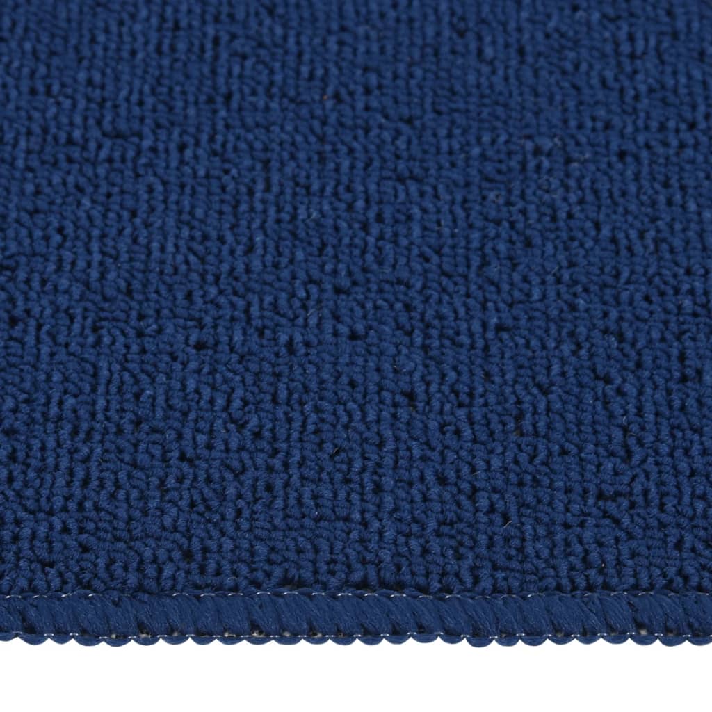 Non Slip Stair Mats 15 pcs 75 x 20 cm Navy Blue Rectangular