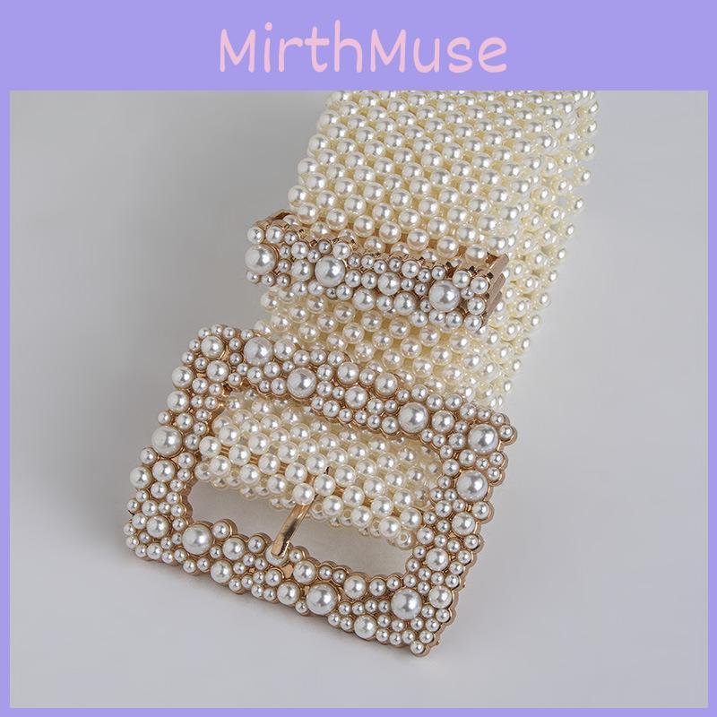 Taillenkette aus künstlichen Perlen mit quadratischem Nadelverschluss für Braut- und Abendmode