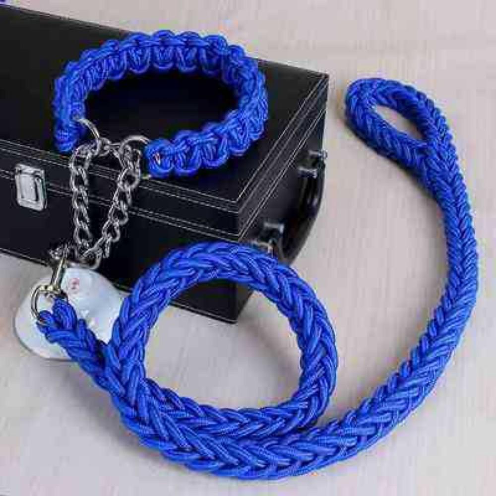 Nylon Eight-strand Braided P-rope Large Dog Dog Chain Pet Collar Leash Small Medium and Large Dog Walking Leash