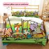 Crazy Summer Camp  Pattern Bedding Quilt Set  Home Decoration  Gift (1 * Duvet Cover + 2 * Pillowcase  Without Core)