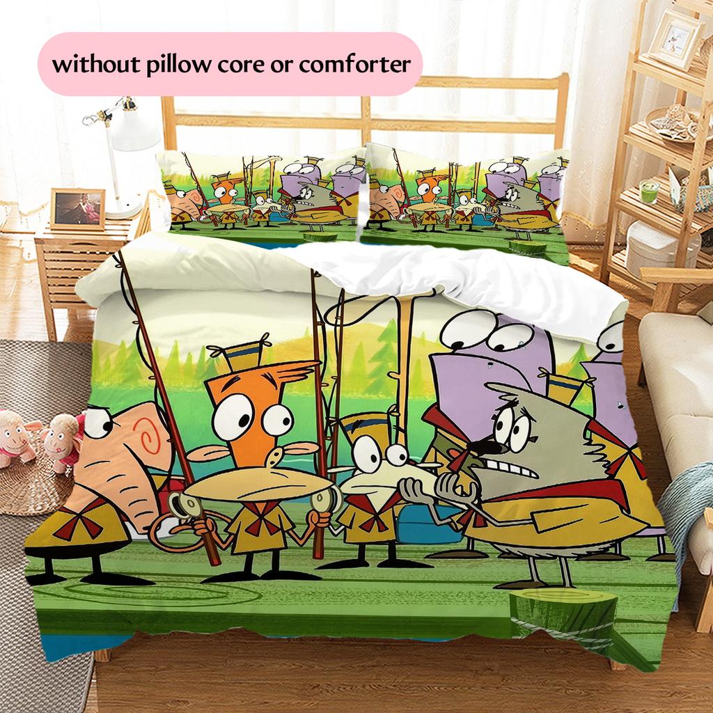 Crazy Summer Camp  Pattern Bedding Quilt Set  Home Decoration  Gift (1 * Duvet Cover + 2 * Pillowcase  Without Core)