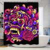 Tuniu Vibrant Balinese Demon Shower Curtain Unique Decorative Curtain For Bathroom Decor