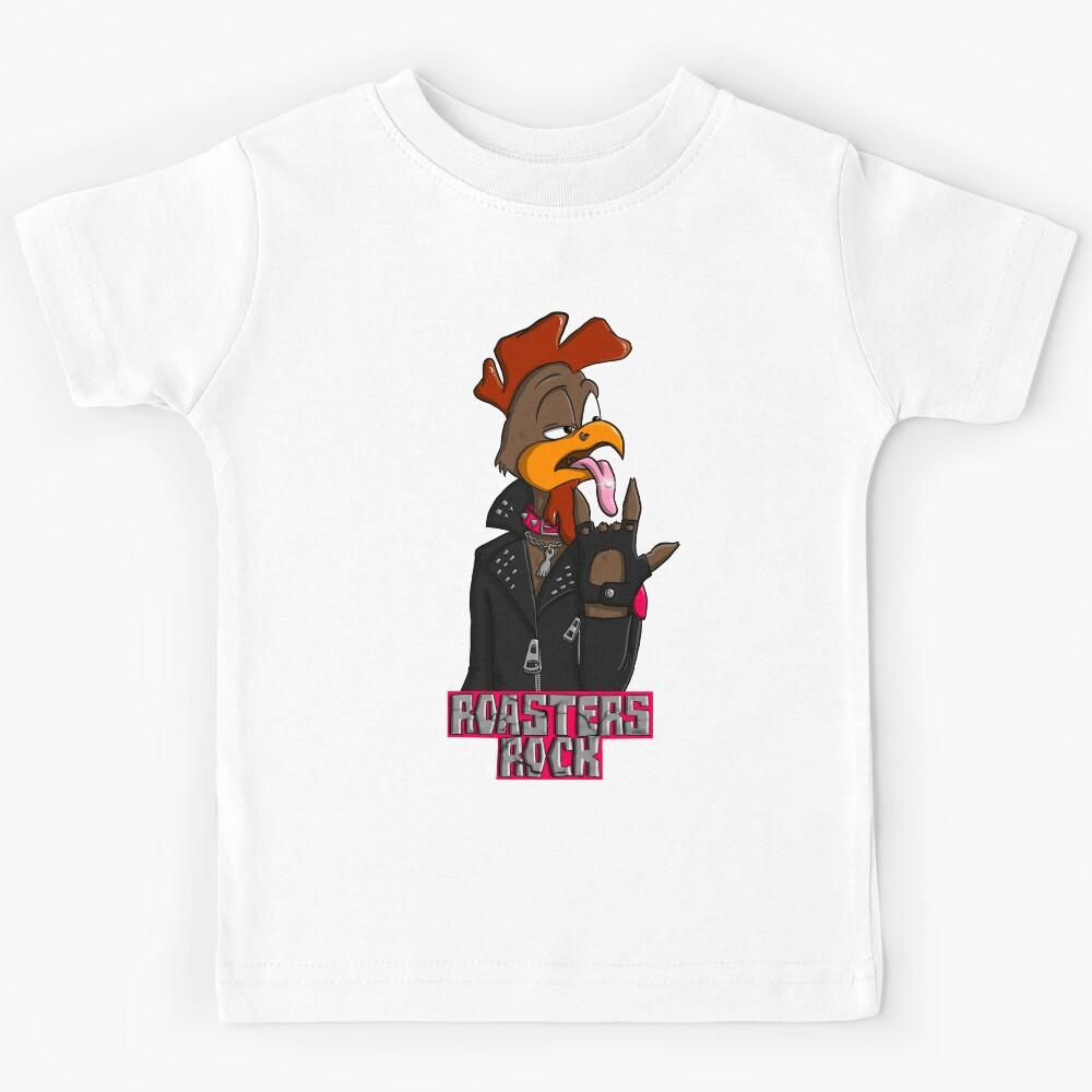 Roaster rock, rock and roll roaster, rocking roaster, punk rock roaster Kids T-Shirt 140