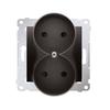 Double Socket Without Grounding, Contact Cover, Anthracite Simon54