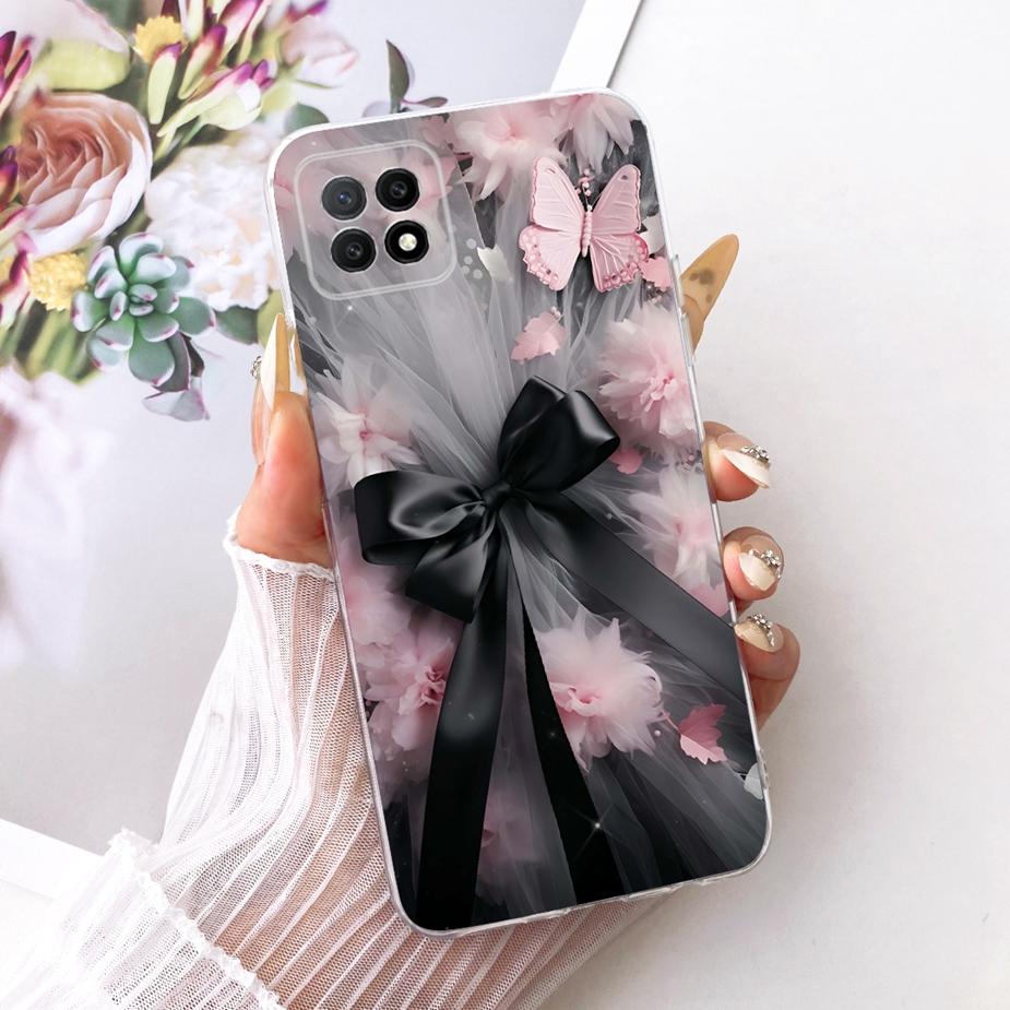 For Oppo A73 5G Case CPH2161 Luxury Flowers Butterfly Painted Cover Soft Slim Phone Case For Oppo A72 5G OppoA73 5G Fundas Coque