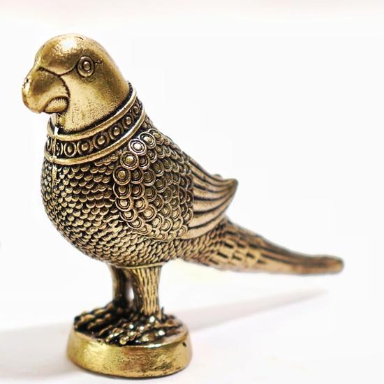 The Spiritual Living Fine crafted Exotic Brass Parrot  Ideal for Home Decor Table Decoration Items Idol Showpiece for Home Decor