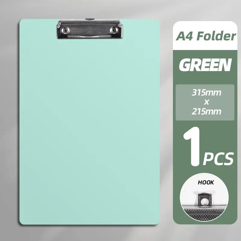 Папка-менеджер A4 Простой водонепроницаемый пластиковый планшет A4 Деловые школьные папки для учебы Канцелярские товары Офисные принадлежности зелёный 575₽