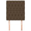 Maison Exclusive - Tête de lit marron foncé 80x7x118/128 cm Tissu