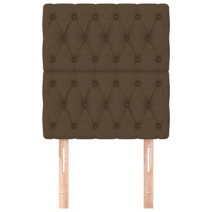 Maison Exclusive - Tête de lit marron foncé 80x7x118/128 cm Tissu