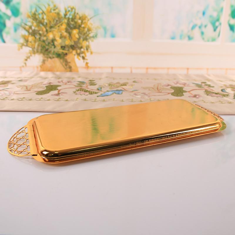 Light Luxury Rectangular Water Cup Tray, Household Tea Cup, Living Room Storage Ins Feng Shui Fruit Plate, Dinner Plate, Cup, Tea Tray