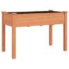 VidaXL Jardinière sur roues avec doublure brun 118x59x80 cm bois sapin 3157827