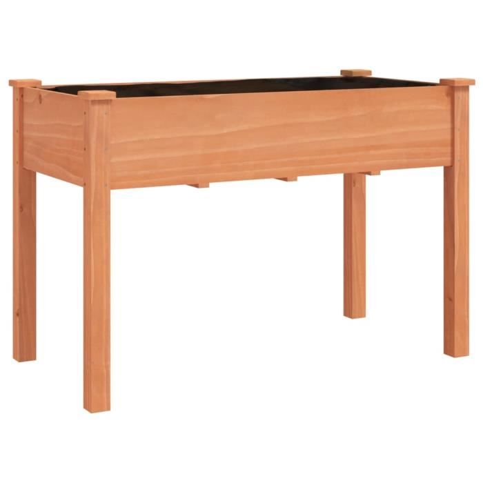 VidaXL Planter On Wheels with Brown Lining 118x59x80 Cm Fir Wood 3157827