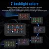 Universal Car 6/8 Gangs On-Off Control Switch Panel 7 LED Senstive Control 12V Combination Switch Electronic Relay System Panel