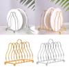 Metal Iron Kitchen Dish Plate Chopping Board Organizer Drainer Shelf for Home Kitchen Cooking Countertop Rack