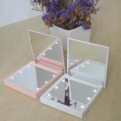 High-Definition LED Double-Sided Portable Makeup Mirror with Infinite Dimming