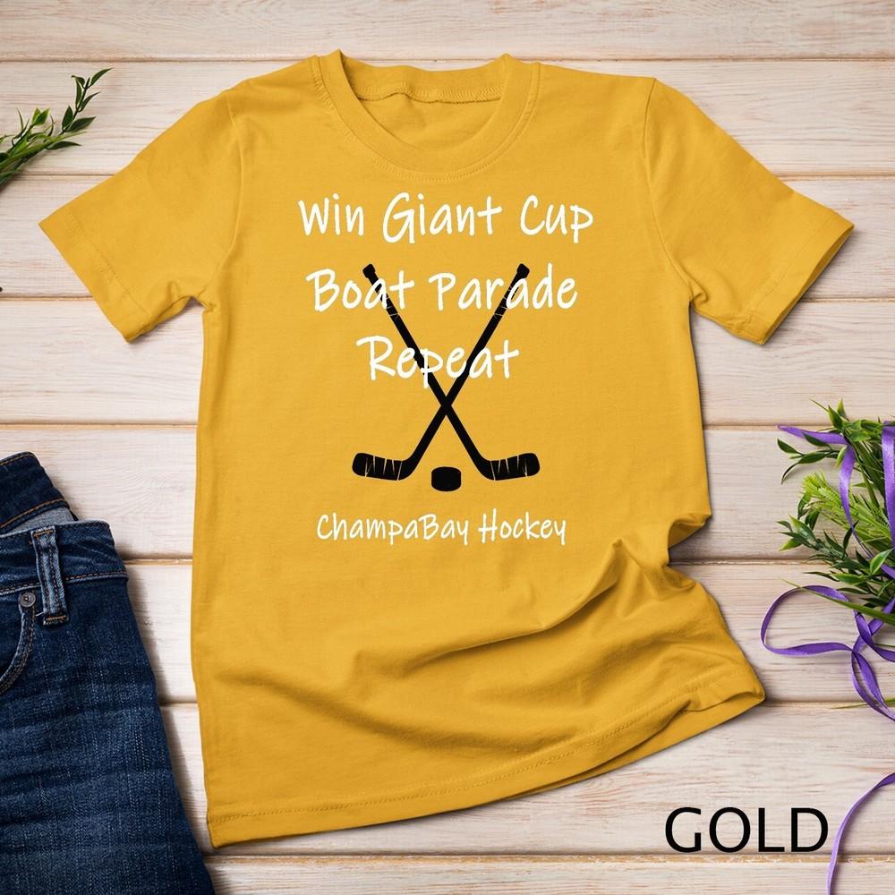 

Win Giant Cup Boat Parade Repeat - ChampaBay Hockey T-Shirt Unisex T-shirt 4XL