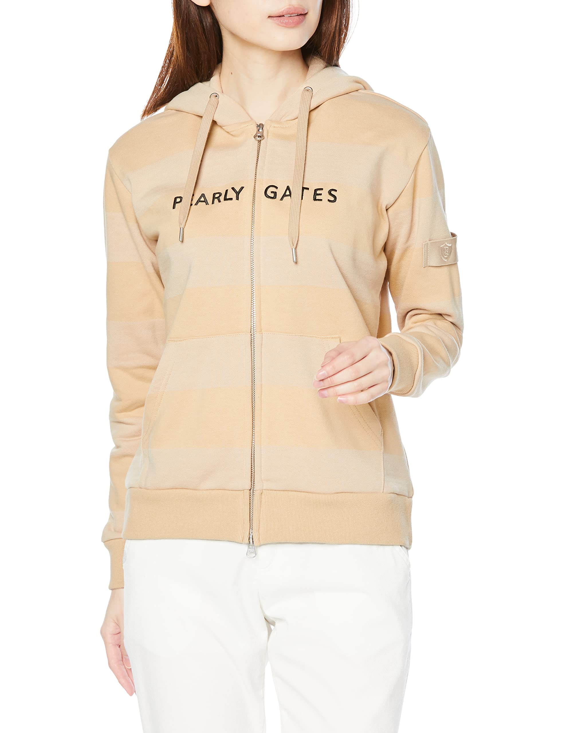 

Hoodie Fleece Shadow Border 1 [PEARLY GATES] Women s 30/10 / 055-2262002 040_Beige [M]