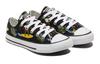 Converse Chuck Taylor All Star Canvas Abrasion Resistant Low Top Kids Canvas Shoes Black Green Yellow 671293C