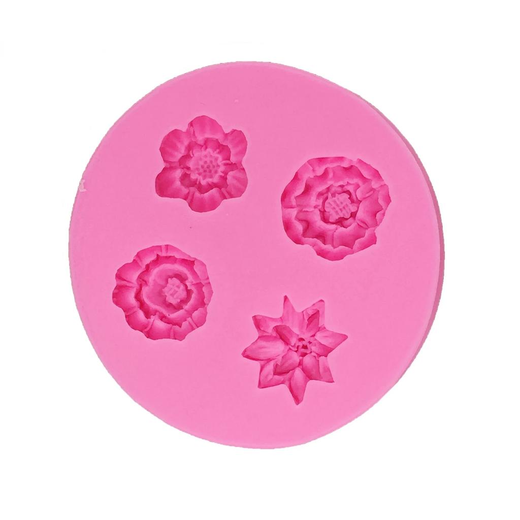 Flower Silicone Mold Fondant Cake Decorating Tools Cupcake Jelly Candy Chocolate Decoration Baking