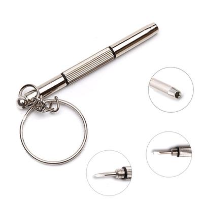 Mit Schlüsselanhänger Multifunktions-Reparaturset für Brillenschraubendreher von hoher Qualität 3-in-1 Tragbares professionelles Handwerkzeug-Set