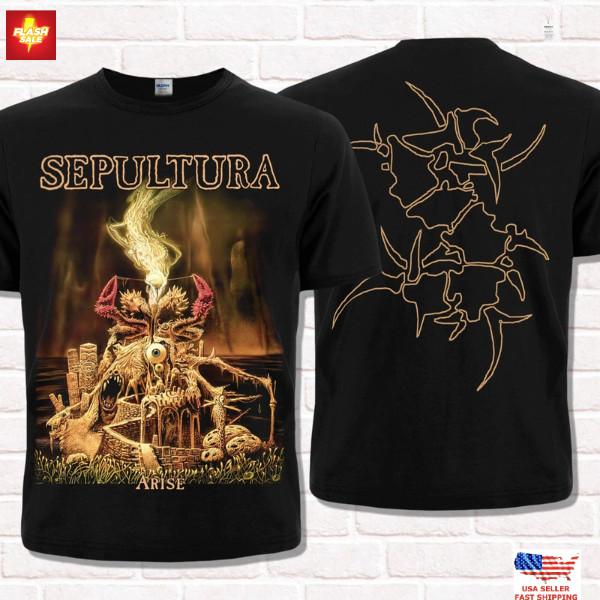 

Sepultura Arise 1991 Футболка Thrash Death Groove Metal Группа Футболка Черная Унисекс S-5X Унисекс Футболка XL