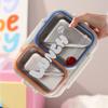 2/3 Compartments Portable Food Container Food Grade Divided Lunch Plate  School
