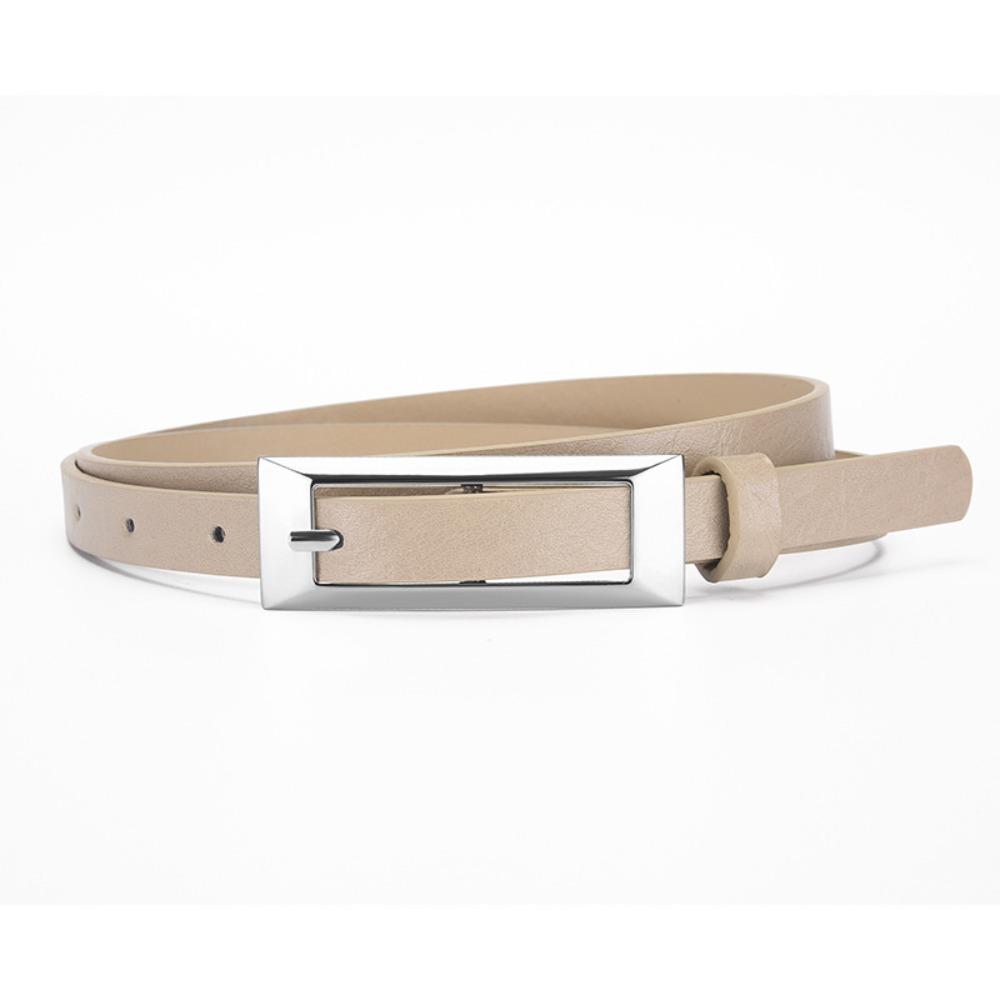 

Pu Pin Buckle Waistband Metal Buckle Slender Belt Trendy Leather Belt Women хакі