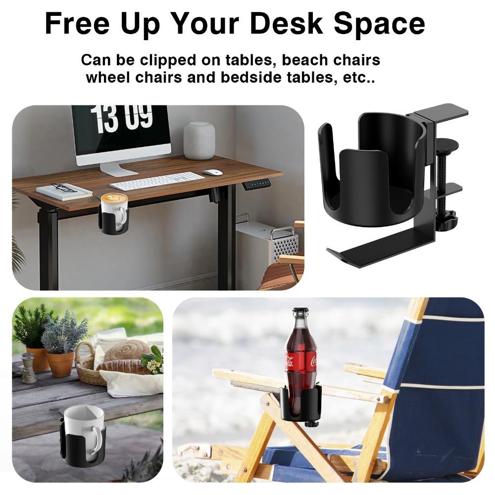 1PC Universal Adjustable Cup Holder Arm Clamp Stand for Desk Coffee Mug Water Bottle Drink Container Organizer Mug Holder