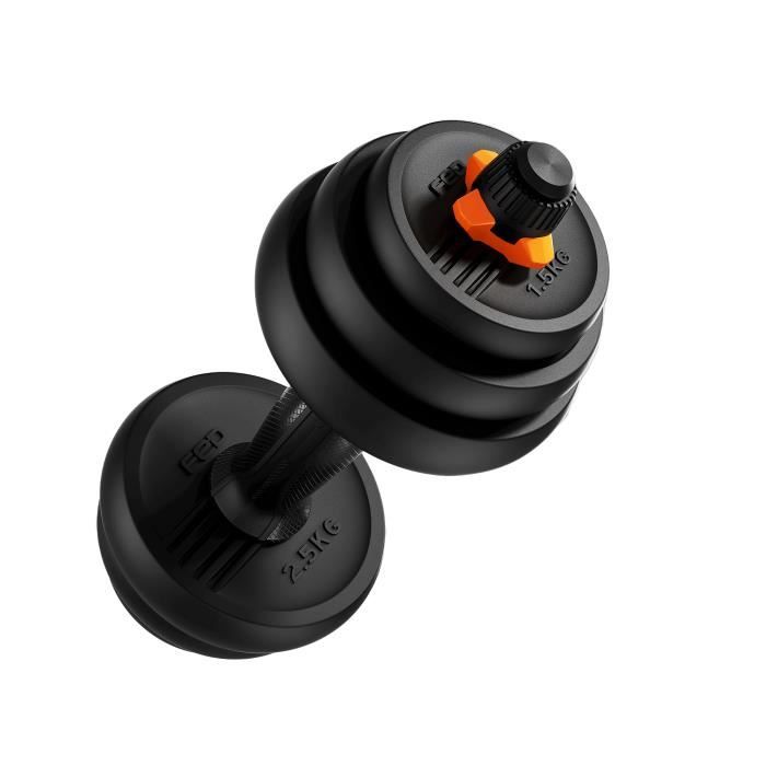 Kit Haltère + Barre + Kettlebell Xiaomi Fed V2 30 Kg - Black/orange - TU