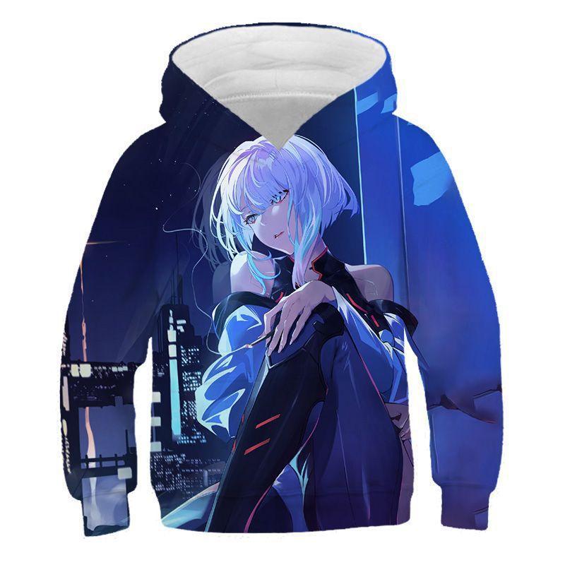 Cyberpunk Cyberpunk, Edge Walker Children's Hooded Sweater 3D Digital Printing Children's Jacket Men